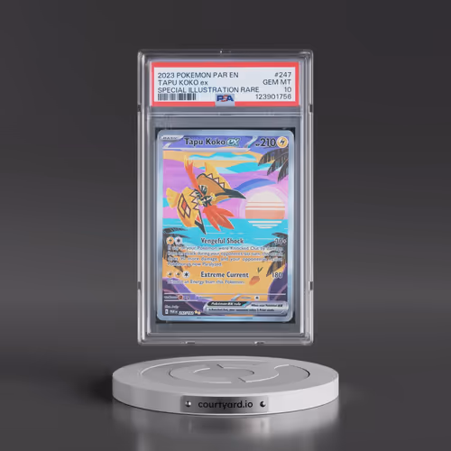 2023 Pokémon Par EN-Paradox Rift #247 Tapu Koko EX - Holo Special Illustration Rare (PSA 10 GEM MINT