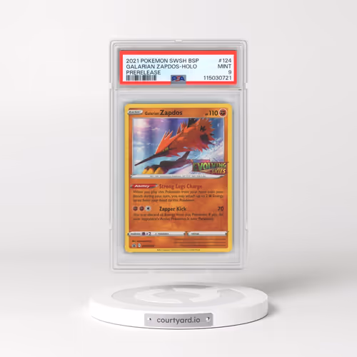 2021 Pokémon Swsh Black Star Promo #124 Galarian Zapdos - Holo Prerelease (PSA 9 MINT)