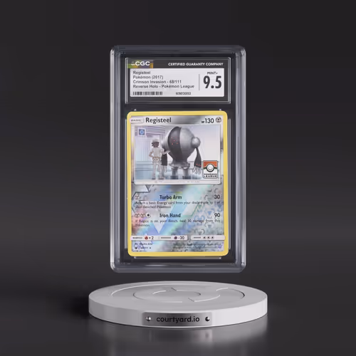 2017 Crimson Invasion #68/111 Registeel - Reverse Holo Pokémon League (CGC 9.5 MINT+)