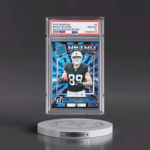 2024 Panini Donruss Rated Rookies Retro #9 Brock Bowers (PSA 10 GEM MINT)