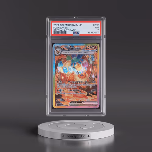 2024 Pokémon Sv8a-Terastal Fest EX #202 Flareon EX - Holo Special Art Rare (PSA 7 NM)