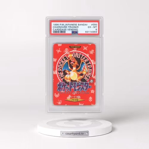 1996 Pokémon Bandai Carddass Vending #000 Charizard Trainer (PSA 6 EX-MT)