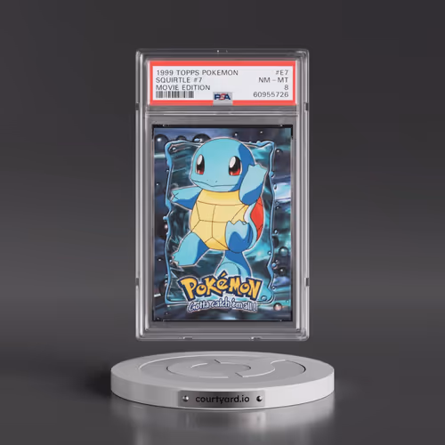 1999 Topps Pokémon the Movie Edt #E7 Squirtle #7 (PSA 8 NM-MT)