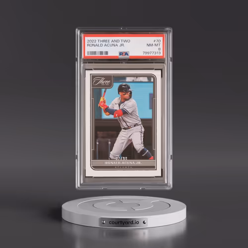 2022 Panini Three and Two #70 Ronald Acuna Jr. (PSA 8 NM-MT)