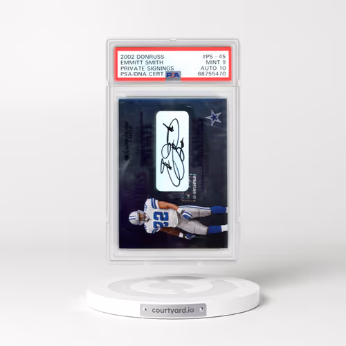 2002 Donruss Private Signings #PS-45 Emmitt Smith - Private Signings (PSA 9 MINT)