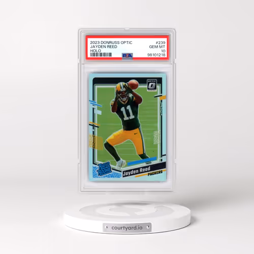 2023 Panini Donruss Optic #239 Jayden Reed - Holo (PSA 10 GEM MINT)