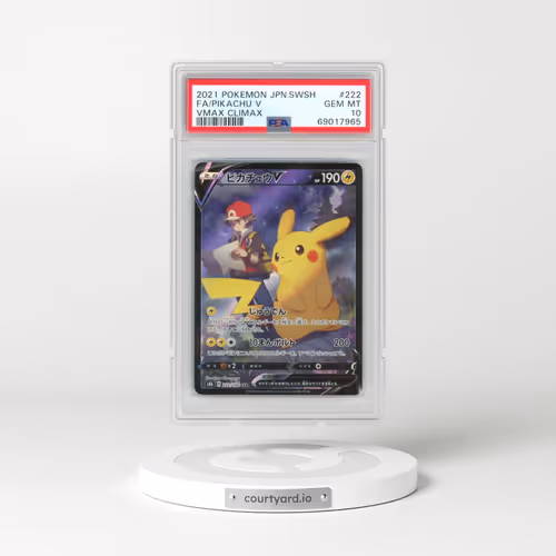 2021 Pokémon Sword & Shield Vmax Climax #222 Pikachu V - Holo Full Art (PSA 10 GEM MINT)