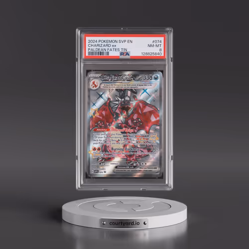 2024 Pokémon Svp EN-SV Black Star Promo #074 Charizard EX - Holo Paldean Fates Tin (PSA 8 NM-MT)