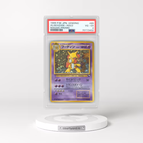 1999 Pokémon Vending #65 Alakazam - Holo Masaki Promo (PSA 4 VG-EX)