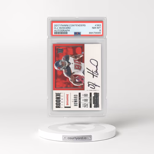 2017 Panini Contenders #363 O.J. Howard - Autograph (PSA 8 NM-MT)