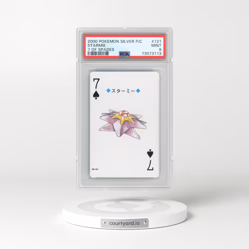 2000 Pokémon Silver Version Playing Cards #121 Starmie - 7 of Spades (PSA 9 MINT)