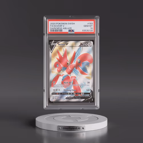 2020 Pokémon Sword & Shield Darkness Ablaze #183 Scizor V - Holo Full Art (PSA 10 GEM MINT)