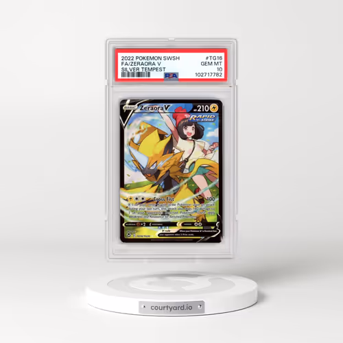 2022 Pokémon Sword & Shield Silver Tempest #TG16 Zeraora V - Holo Full Art (PSA 10 GEM MINT)