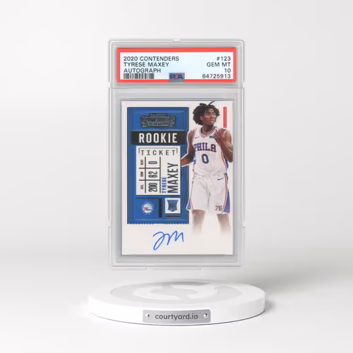 2020 Panini Contenders #123 Tyrese Maxey - Autograph (PSA 10 GEM MINT)