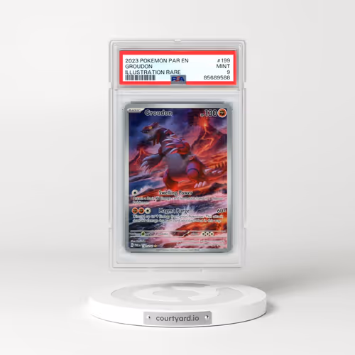 2023 Pokémon Par EN-Paradox Rift #199 Groudon - Illustration Rare (PSA 9 MINT)