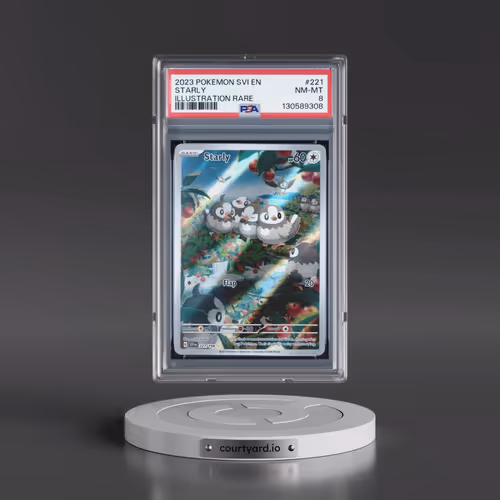 2023 Pokémon Svi EN-Scarlet & Violet #221 Starly - Illustration Rare (PSA 8 NM-MT)