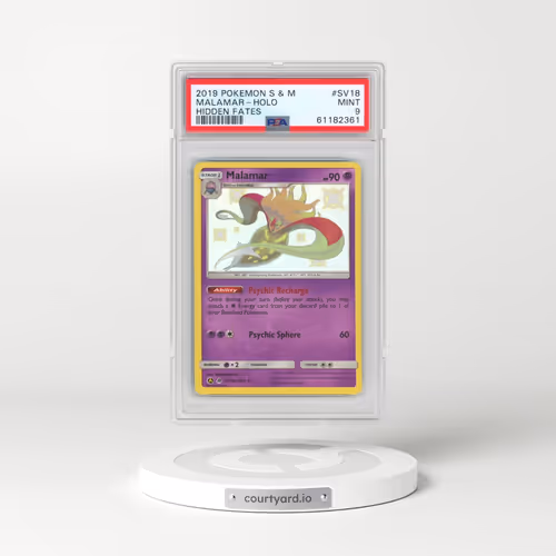 2019 Pokémon Sun & Moon Hidden Fates #SV18 Malamar - Holo (PSA 9 MINT)