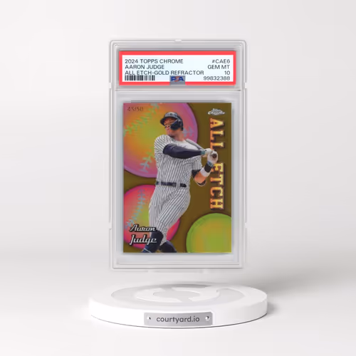 2024 Topps Chrome Chrome All Etch #CAE6 Aaron Judge - Gold Refractor (PSA 10 GEM MINT)