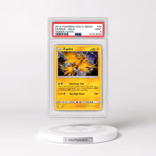 2019 Pokémon Sun & Moon Hidden Fates #24 Zapdos - Holo (PSA 9 MINT)