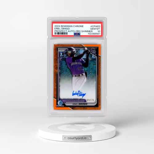 2024 Bowman Chrome Prospect Autographs #CPAED Eriel Dihigo - Orange Shimmer (PSA 10 GEM MINT)