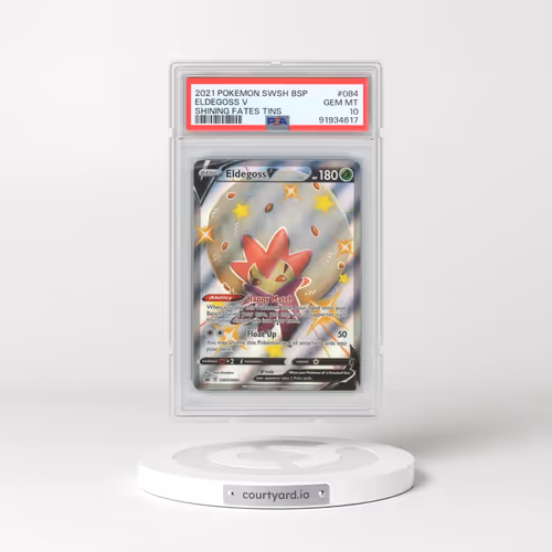 2021 Pokémon Swsh Black Star Promo #084 Eldegoss V - Holo Shining Fates Tins (PSA 10 GEM MINT)