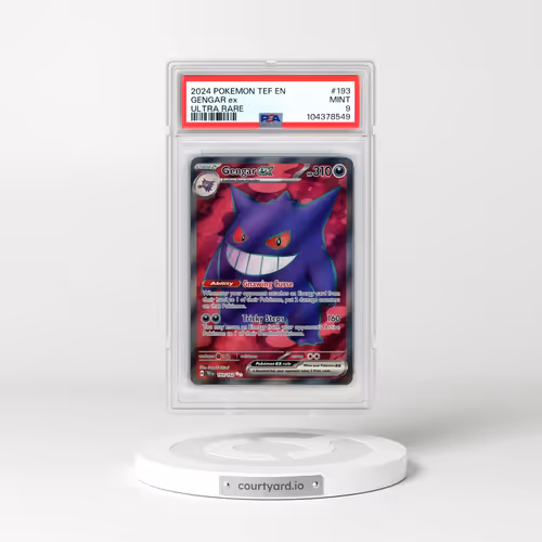 2024 Pokémon Tef EN-Temporal Forces #193 Gengar EX - Holo Ultra Rare (PSA 9 MINT)