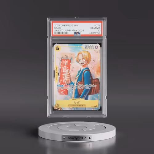 2024 One Piece Japanese Promos #073 Sabo - Saikyo Jump-May 2024 (PSA 10 GEM MINT)
