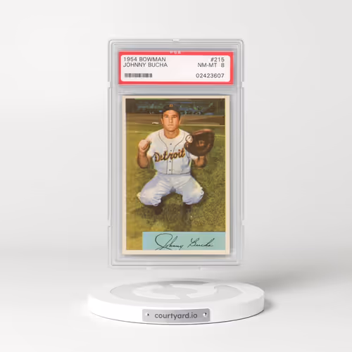 1954 Bowman #215 Johnny Bucha (PSA 8 NM-MT)