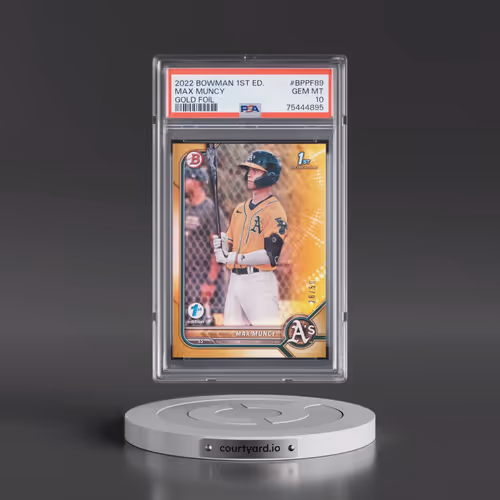 2022 Bowman 1st Edition #BPPF89 Max Muncy - Gold Foil (PSA 10 GEM MINT)