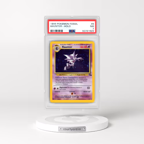 1999 Pokémon Fossil #6 Haunter - Holo (PSA 7 NM)