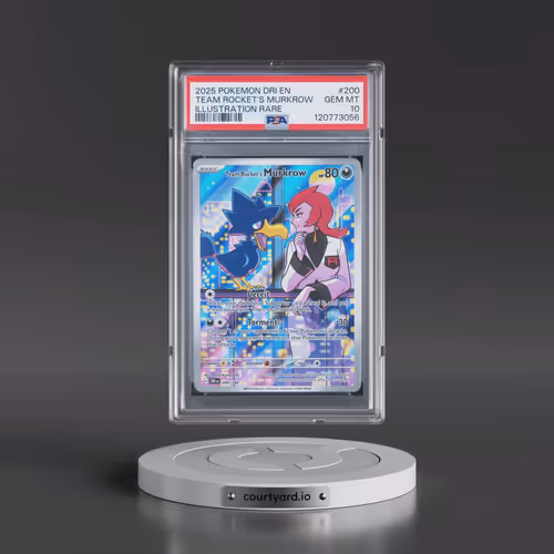 2025 Pokémon Dri EN-Destined Rivals #200 Team Rocket's Murkrow - Illustration Rare (PSA 10 GEM MINT)