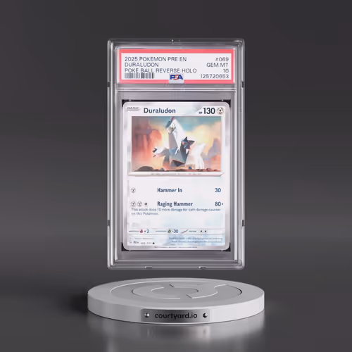 2025 Pokémon Pre EN-Prismatic Evolutions #069 Duraludon - Reverse Holo Poke Ball (PSA 10 GEM MINT)