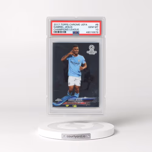 2017 Topps Chrome UEFA Champions League #8 Gabriel Jesus (PSA 10 GEM MINT)