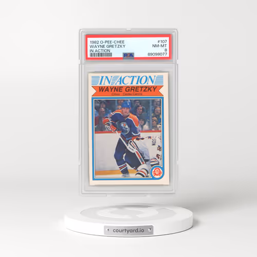 1982 O-Pee-Chee #107 Wayne Gretzky - In Action (PSA 8 NM-MT)