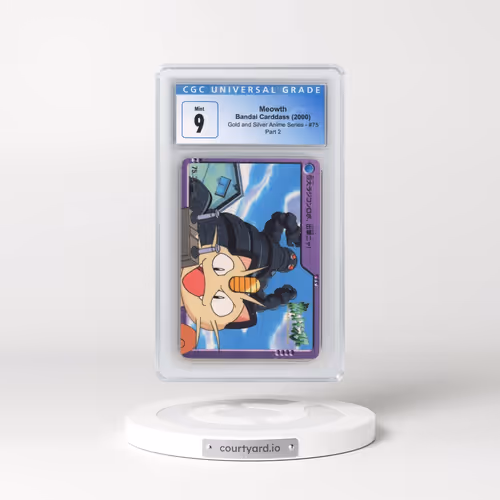 2000 Gold and Silver Anime Series #75 Meowth - Part 2 (CGC 9 MINT)