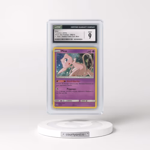 2016 Black Star Promos - Sun & Moon #SM215 Mew - Hidden Fates Pin Collection (Cosmos Holo) (CGC 9 MI