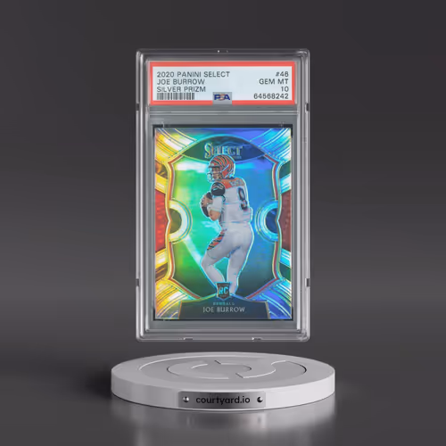 2020 Panini Select #46 Joe Burrow - Silver Prizm (PSA 10 GEM MINT)