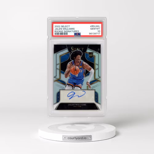 2022 Panini Select Rookie Signatures #RSJWL Jalen Williams (PSA 10 GEM MINT)