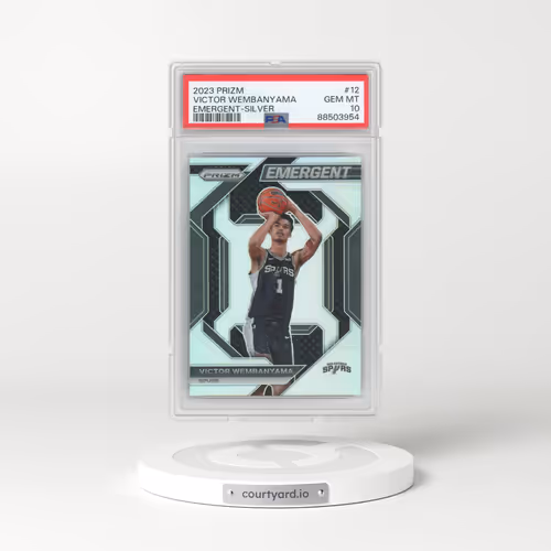 2023 Panini Prizm Emergent #12 Victor Wembanyama - Silver (PSA 10 GEM MINT)