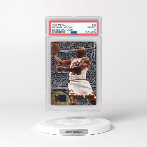 1995 Metal #13 Michael Jordan - Silver Spotlight (PSA 8 NM-MT)