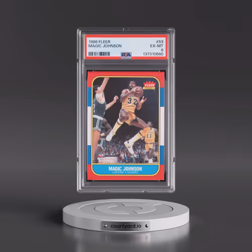 1986 Fleer #53 Magic Johnson (PSA 6 EX-MT)
