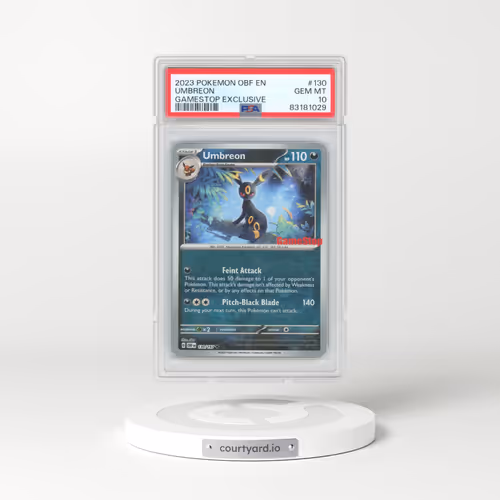 2023 Pokémon Obf EN-Obsidian Flames #130 Umbreon - Gamestop Exclusive (PSA 10 GEM MINT)