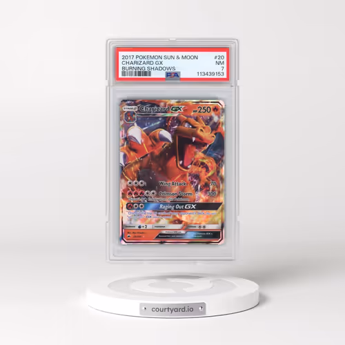 2017 Pokémon Sun & Moon Burning Shadows #20 Charizard GX - Holo (PSA 7 NM)