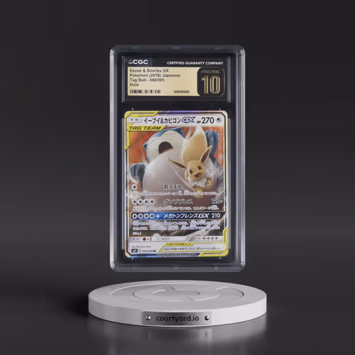 2018 Pokémon Sun & Moon Tag Bolt #066 Eevee & Snorlax GX - Holo (CGC 10 PRISTINE)