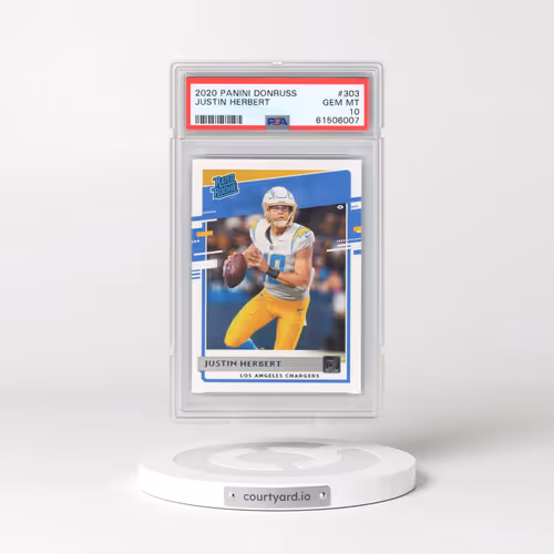 2020 Panini Donruss #303 Justin Herbert (PSA 10 GEM MINT)