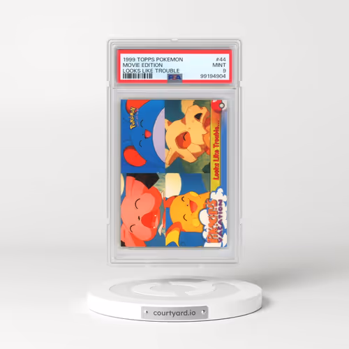 1999 Topps Pokémon the Movie Edt #44 Movie Edition - Looks Like Trouble (PSA 9 MINT)