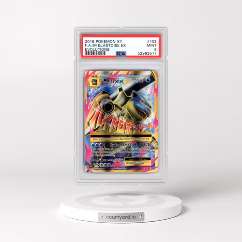 2016 Pokémon XY Evolutions #102 M Blastoise EX - Holo Full Art (PSA 9 MINT)