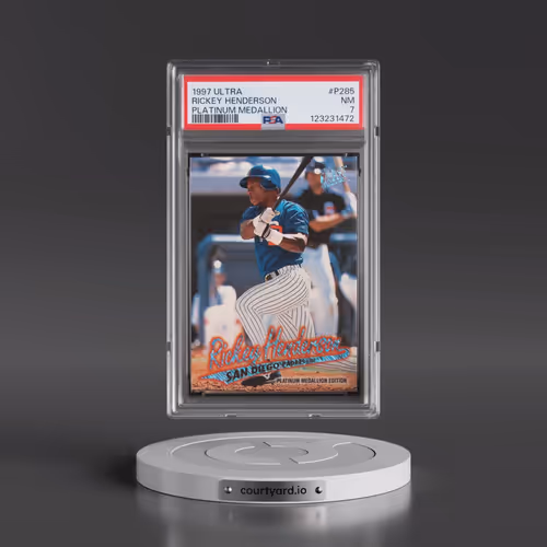 1997 Ultra #P285 Rickey Henderson - Platinum Medallion (PSA 7 NM)