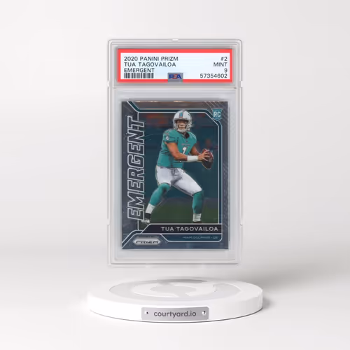 2020 Panini Prizm Emergent #2 Tua Tagovailoa (PSA 9 MINT)