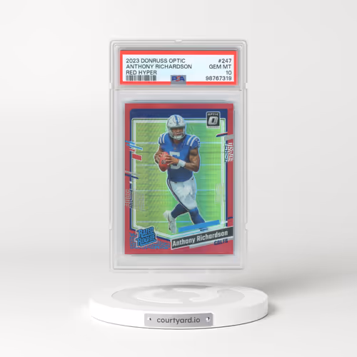 2023 Panini Donruss Optic #247 Anthony Richardson - Red Hyper (PSA 10 GEM MINT)